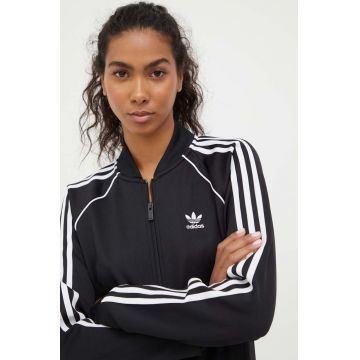 adidas Originals bluză femei, culoarea negru, cu imprimeu IK4034