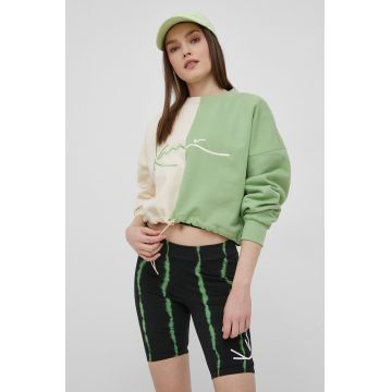 Karl Kani bluza femei, culoarea verde, cu imprimeu