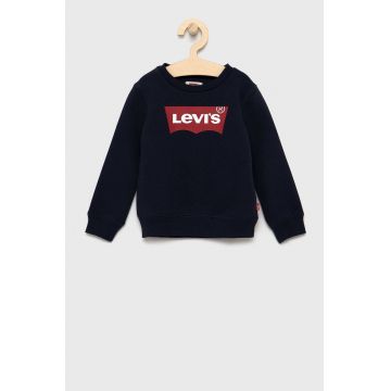 Levi's Bluză copii culoarea albastru marin, cu imprimeu