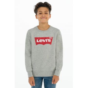 Levi's Bluză copii culoarea gri, cu imprimeu