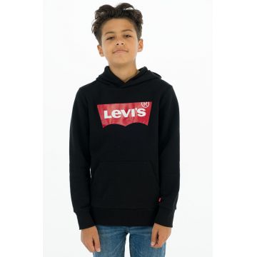 Levi's Bluză copii culoarea negru, cu imprimeu