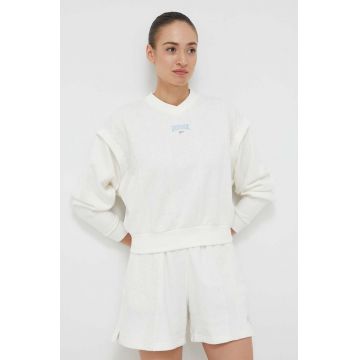 Reebok Classic bluză femei, culoarea bej, melanj HT7856-CHALK