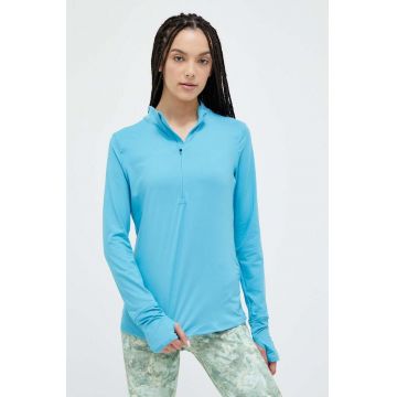 Under Armour hanorac de jogging Qualifier Run 2.0 culoarea turcoaz, neted