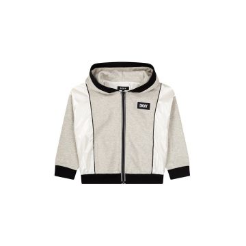 Dkny hanorac de bumbac pentru copii culoarea bej, modelator