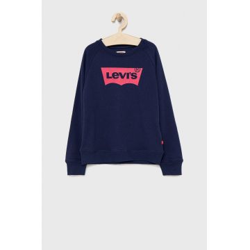 Levi's bluza copii culoarea albastru marin, cu imprimeu