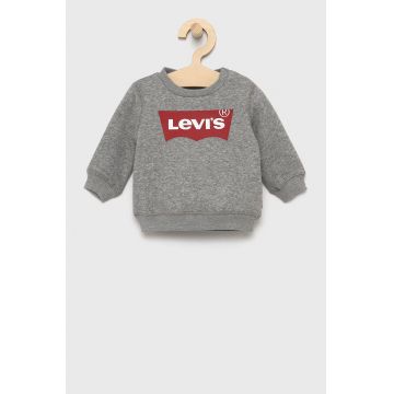 Levi's Bluză copii culoarea gri, cu imprimeu