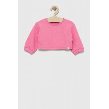 United Colors of Benetton bluza copii culoarea violet, neted