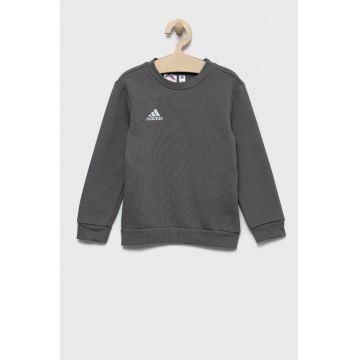 adidas bluza copii culoarea gri, neted