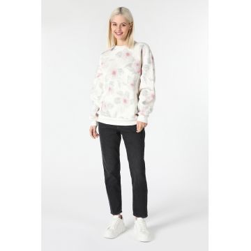 Bluza sport din amestec de bumbac cu model floral