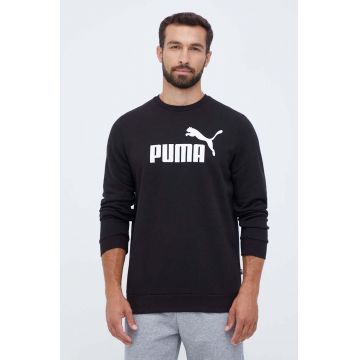 Puma bluza barbati, culoarea negru, cu imprimeu