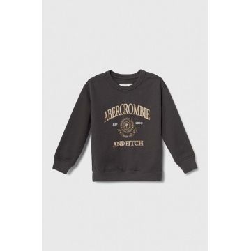 Abercrombie & Fitch bluza copii culoarea gri, cu imprimeu