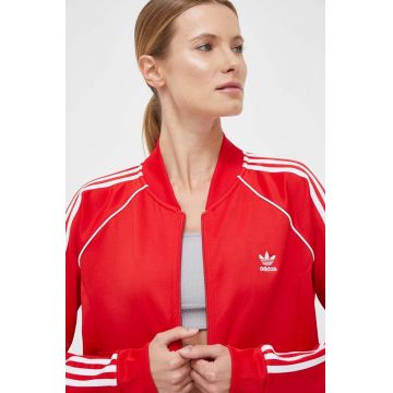 adidas Originals bluză femei, culoarea roșu, cu imprimeu IK4032