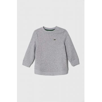 Lacoste bluza copii culoarea gri, melanj