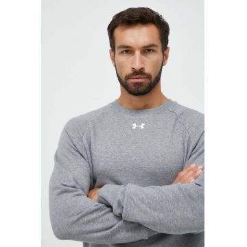 Under Armour bluza barbati, culoarea gri, neted