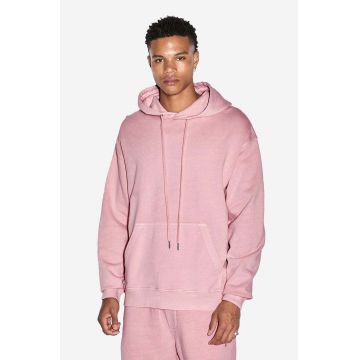 KSUBI hanorac de bumbac culoarea roz, cu glugă, cu imprimeu MSP23FL017-PINK