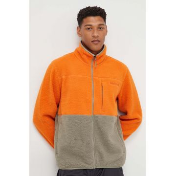 Marmot hanorac Aros Fleece barbati, culoarea portocaliu, modelator