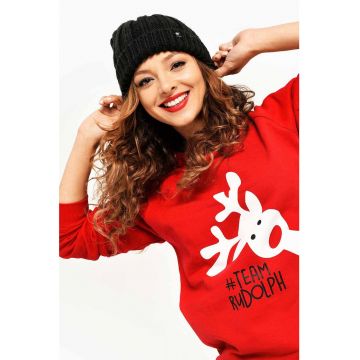 Bluza de trening din bumbac cu imprimeu Rudolf