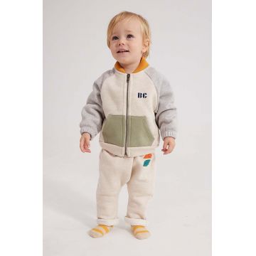 Bobo Choses bluza bebe culoarea bej, cu imprimeu