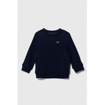 Lacoste bluza copii culoarea albastru marin, melanj