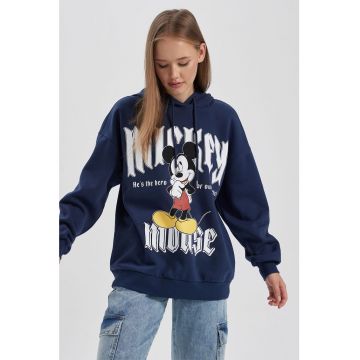 Hanorac din amestec de bumbac cu model Mickey Mouse