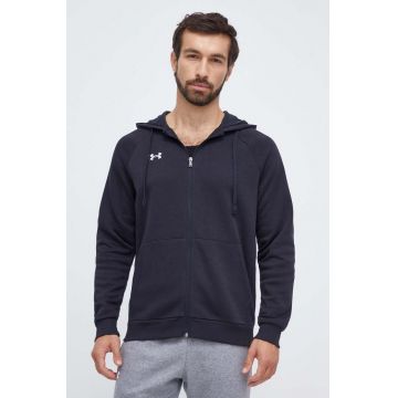 Under Armour bluza barbati, culoarea negru, cu glugă, neted