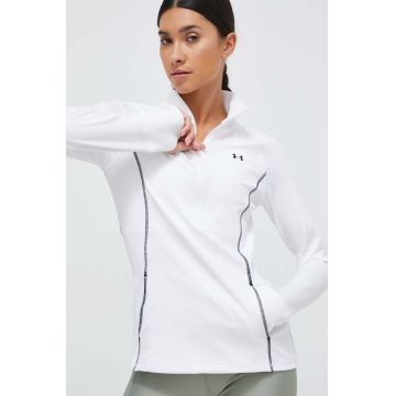 Under Armour hanorac de antrenament culoarea alb, neted