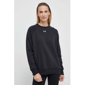 Under Armour bluza femei, culoarea negru, neted