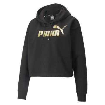 Hanorac PUMA pentru femei ESS+ METALLIC LOGO CROPPED HOODIE TR - 84830501