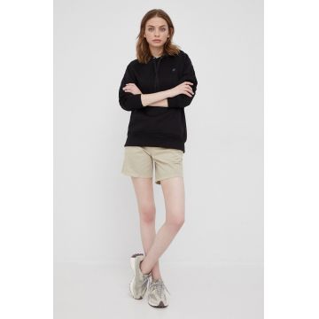 G-Star Raw bluza femei, culoarea negru, cu glugă, neted, D21255-C235