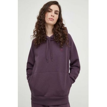 G-Star Raw bluza femei, culoarea violet, cu glugă, neted, D21255-C235