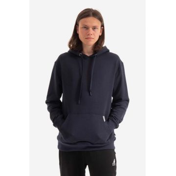 Kangol hanorac de bumbac bărbați, culoarea bleumarin, cu glugă, uni KLHB005-DEEPSPRING