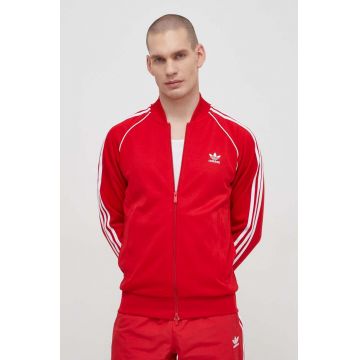 adidas Originals bluză Adicolor Classics SST bărbați, culoarea roșu, cu imprimeu IL2494