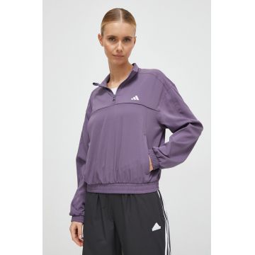 adidas Performance hanorac de antrenament Training Essentials culoarea violet, uni IS3972