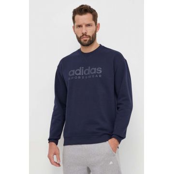 adidas bluză bărbați, culoarea bleumarin, cu imprimeu IW1191