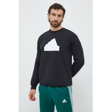 adidas bluză bărbați, culoarea negru, cu imprimeu IN3319