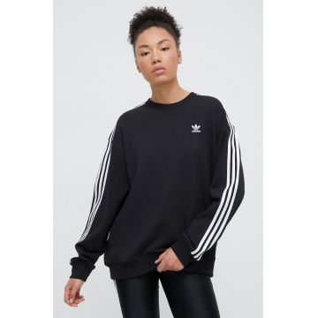 adidas Originals bluză femei, culoarea negru, cu imprimeu IU2423