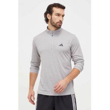 adidas Performance hanorac de antrenament Training Essentials culoarea gri, melanj IT5441