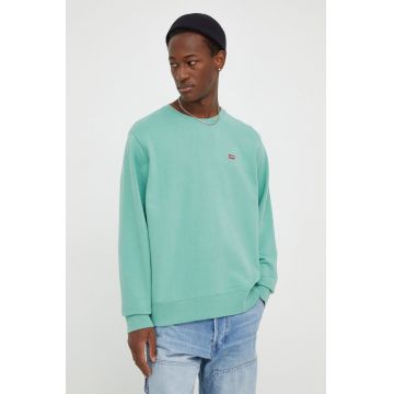 Levi's bluza barbati, culoarea verde, neted