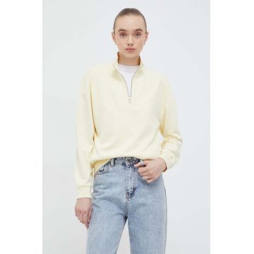 Levi's bluza femei, culoarea galben, neted