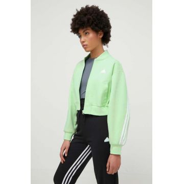 adidas bluză femei, culoarea verde, cu imprimeu IS3651