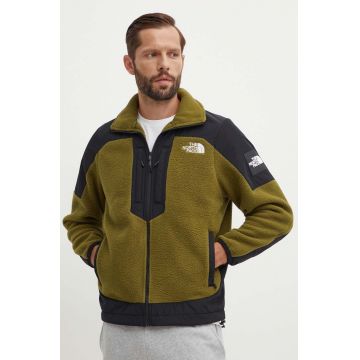 The North Face hanorac fleece M Fleeski Y2K Fz Jacket culoarea verde, cu imprimeu, NF0A87AWPIB1