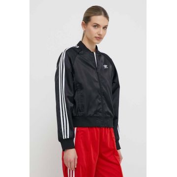 adidas Originals bluză femei, culoarea negru, cu imprimeu IU2533