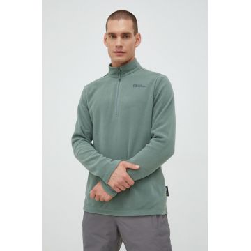 Jack Wolfskin hanorac Taunus bărbați, culoarea verde, uni 1709522