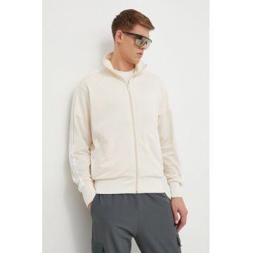 adidas Originals bluză bărbați, culoarea bej, cu imprimeu IR9892