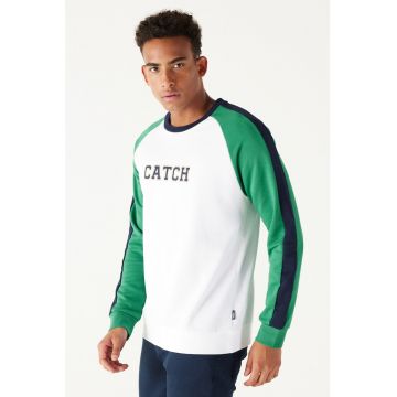 Bluza de trening cu decolteu la baza gatului si maneci raglan