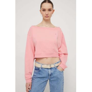 Tommy Jeans bluză femei, culoarea roz, uni DW0DW17956