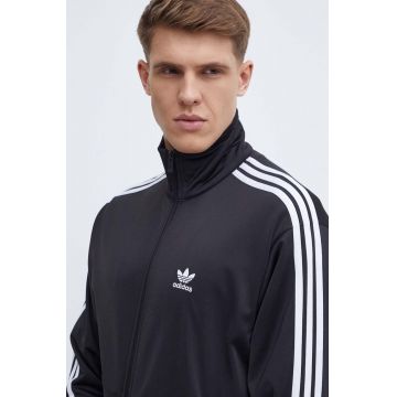 adidas Originals bluză Adicolor Classics Firebird bărbați, culoarea negru, cu imprimeu IJ7058