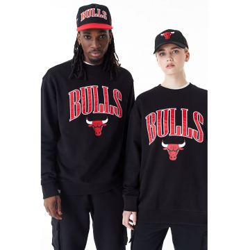 Bluza de trening unisex cu imprimeu logo Chicago Bulls - Negru -