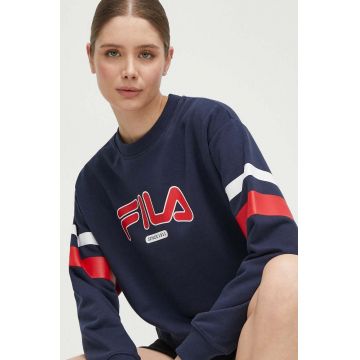 Fila bluza femei, culoarea albastru marin, cu imprimeu