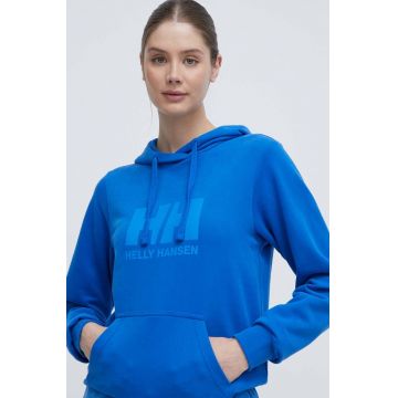 Helly Hansen hanorac de bumbac HH LOGO 2.0 femei, cu glugă, cu imprimeu, 34460